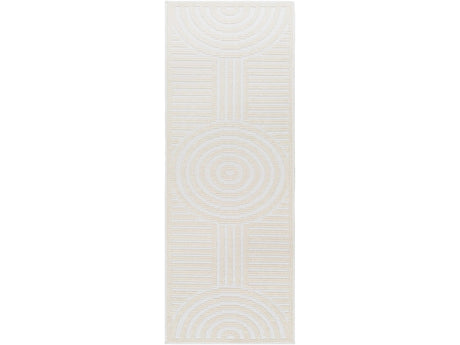 Deron White Washable Area Rug - Ornate Home