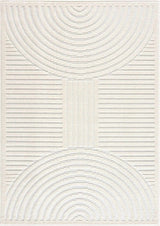 Deron White Washable Area Rug - Ornate Home