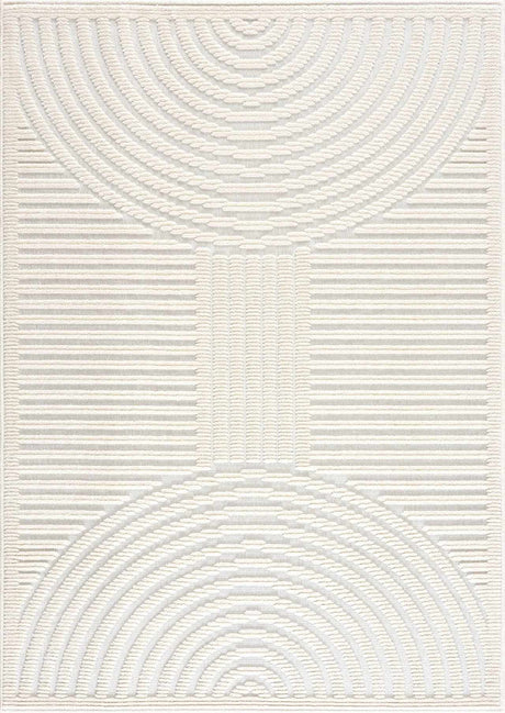 Deron White Washable Area Rug - Ornate Home