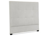 Derrick White/Cream Fabric Headboard King - Ornate Home