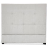 Derrick White/Cream Fabric Headboard King - Ornate Home