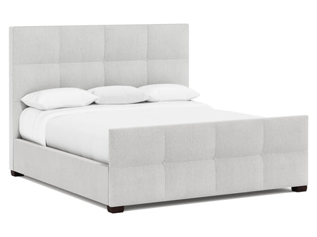 Derrick White/Cream Fabric Panel King Bed - Ornate Home