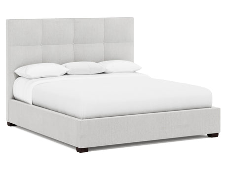 Derrick White/Cream Fabric Panel King Bed - Ornate Home