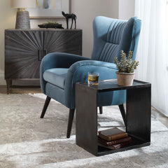 Derwent Gray/Silver Industrial Side Table - Ornate Home