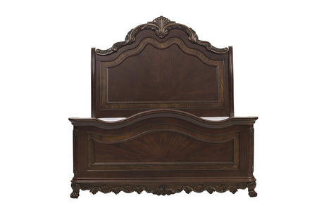 Deryn Park Cherry 4-piece Queen Bedroom Set - Ornate Home