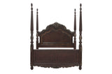 Deryn Park Cherry 4-piece Queen Traditional Bedroom Set - Ornate Home