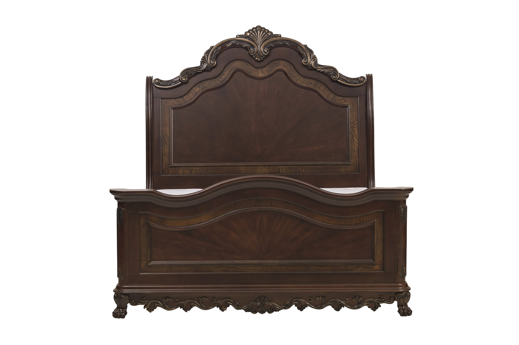 Deryn Park Cherry 5-Piece Queen Bedroom Set - Ornate Home