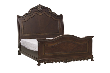 Deryn Park Cherry 5-Piece Queen Bedroom Set - Ornate Home