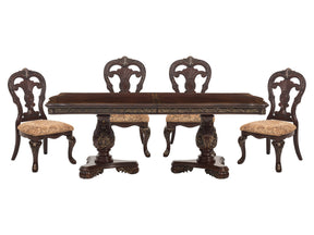 Deryn Park Cherry 5-piece Dinig Table Set - Ornate Home
