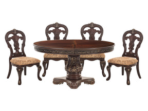 Deryn Park Cherry 5-piece Dinig Table Set - Ornate Home