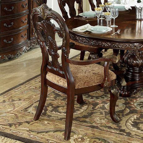 Deryn Park Cherry Arm Chair (Set of 2) - Ornate Home