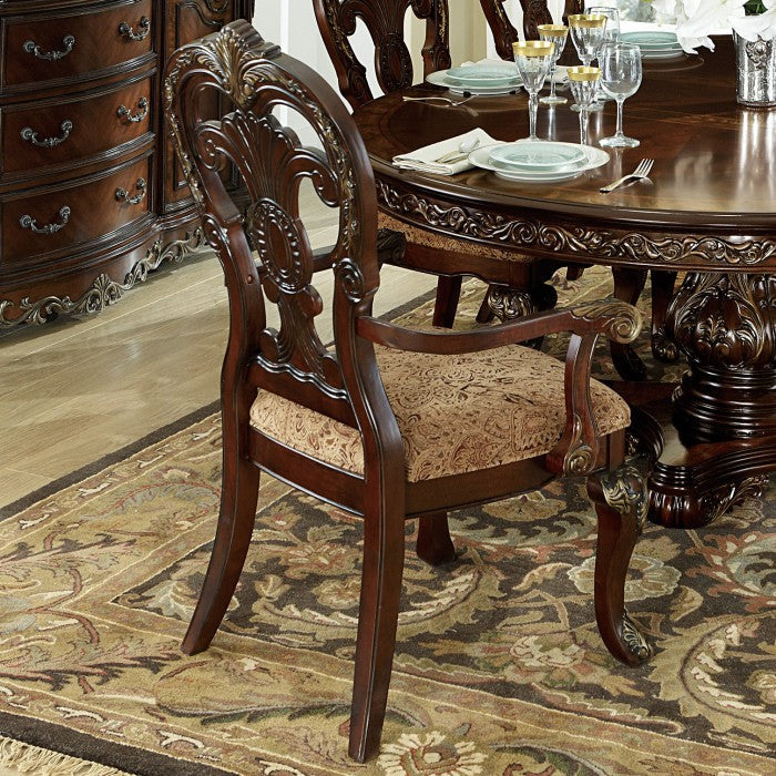 Deryn Park Cherry Arm Chair (Set of 2) - Ornate Home