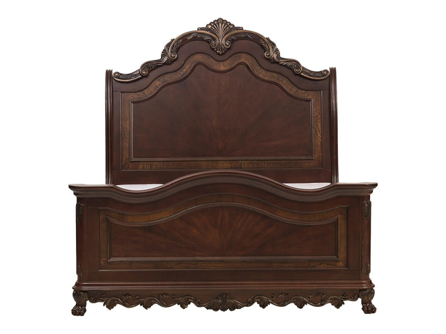 Deryn Park Cherry California King Sleigh Bed - Ornate Home