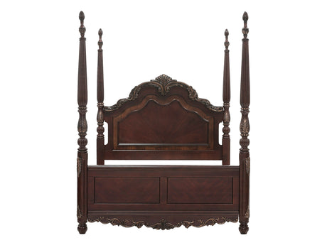 Deryn Park Cherry Eastern King Poster Bed - Ornate Home