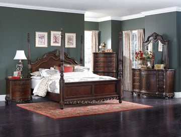Deryn Park Cherry Queen Poster Bed - Ornate Home