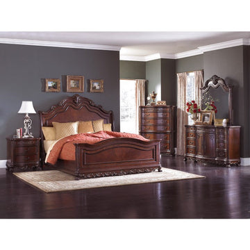 Deryn Park Cherry Queen Sleigh Bed - Ornate Home