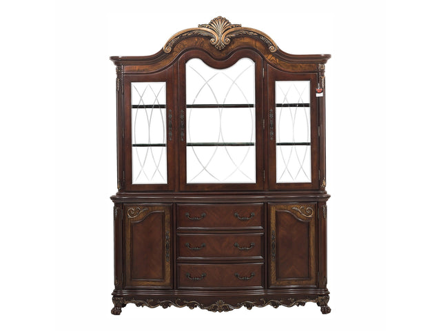 Deryn Park Dark Cherry Buffet & Hutch - Ornate Home