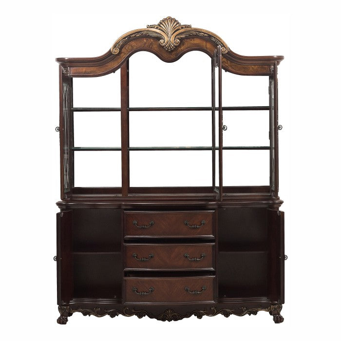 Deryn Park Dark Cherry Buffet & Hutch - Ornate Home