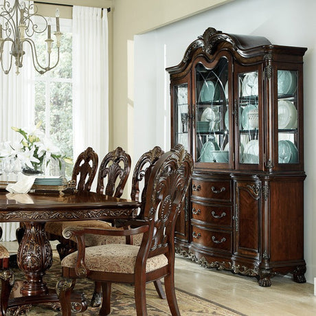 Deryn Park Dark Cherry Buffet & Hutch - Ornate Home