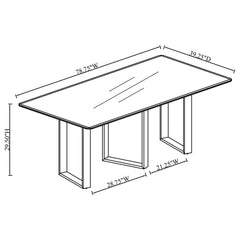Desden Grey Marble Dining Room Table - Ornate Home