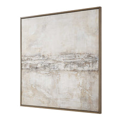 Desert Oasis Brown/Gray/White Abstract Canvas Art - Ornate Home