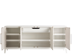 Desert Rose Alabaster/White Lacquer Credenza - Ornate Home