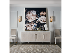 Desert Rose Alabaster/White Lacquer Credenza - Ornate Home