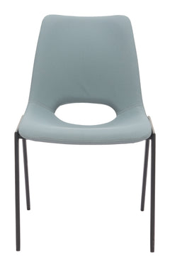 Desi Azure Gray Armless Dining Chair (Set of 2) - Ornate Home