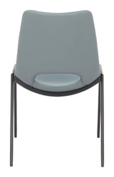 Desi Azure Gray Armless Dining Chair (Set of 2) - Ornate Home