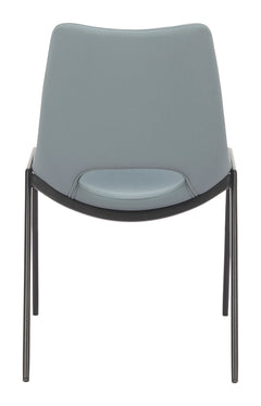 Desi Azure Gray Armless Dining Chair (Set of 2) - Ornate Home