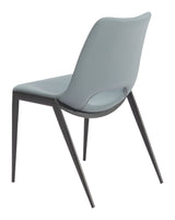 Desi Azure Gray Armless Dining Chair (Set of 2) - Ornate Home