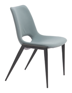 Desi Azure Gray Armless Dining Chair (Set of 2) - Ornate Home