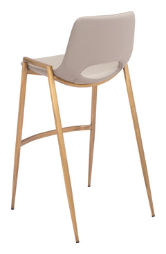 Desi Beige & Gold Barstool (Set of 2) - Ornate Home