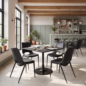 Desi Black Armless Dining Chair (Set of 2) - Ornate Home