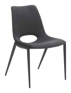 Desi Black Armless Dining Chair (Set of 2) - Ornate Home