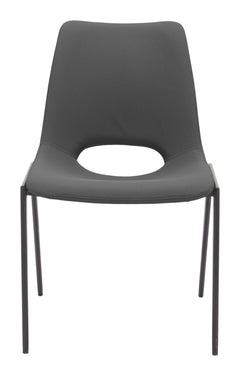 Desi Black Armless Dining Chair (Set of 2) - Ornate Home