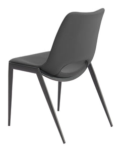 Desi Black Armless Dining Chair (Set of 2) - Ornate Home