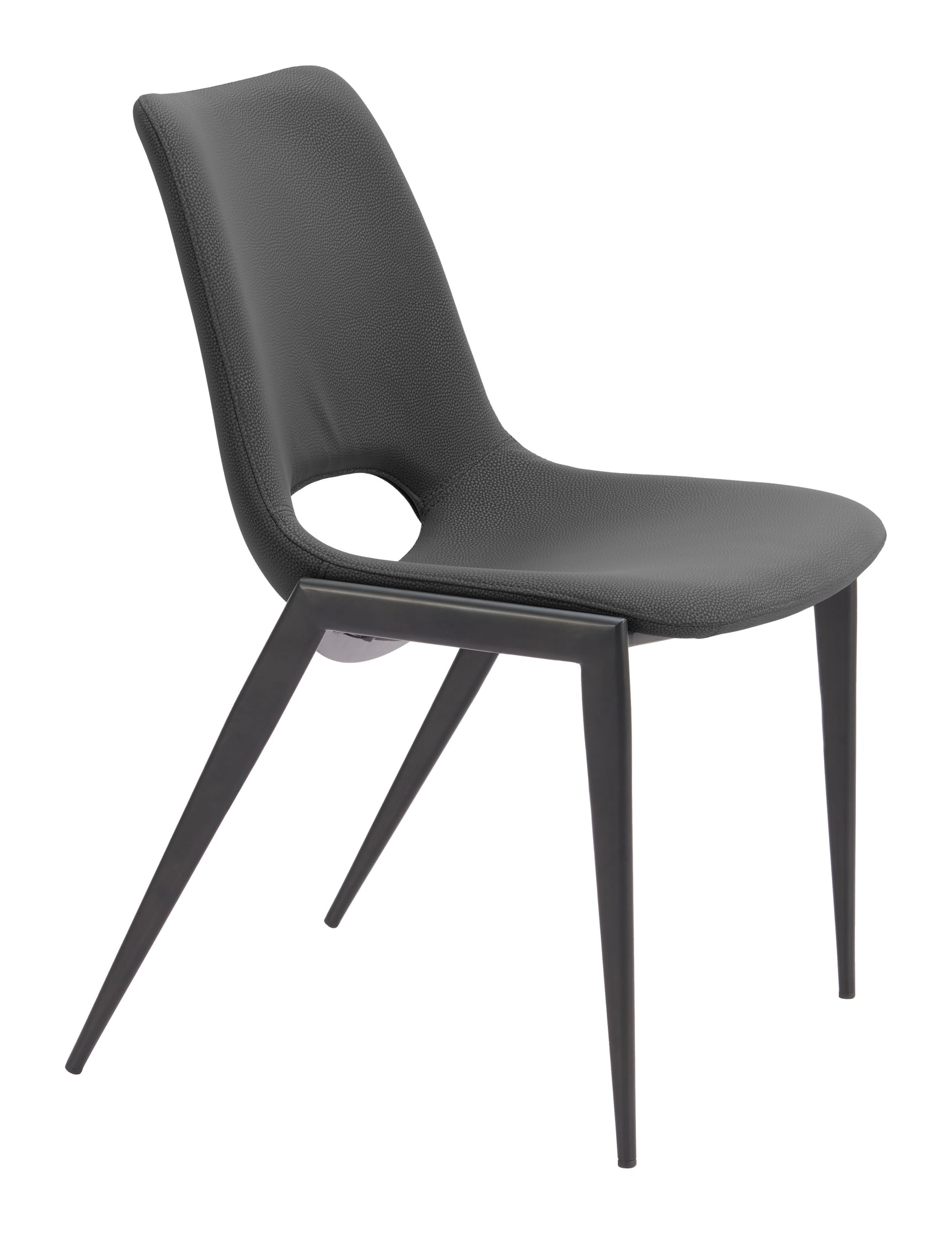 Desi Black Armless Dining Chair (Set of 2) - Ornate Home