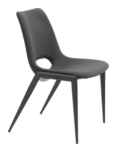 Desi Black Armless Dining Chair (Set of 2) - Ornate Home