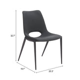 Desi Black Armless Dining Chair (Set of 2) - Ornate Home