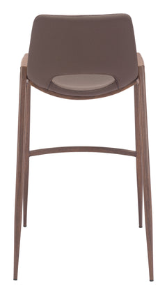 Desi Brown & Walnut Barstool (Set of 2) - Ornate Home