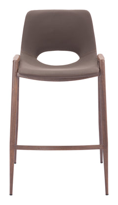 Desi Brown & Walnut Counter Stool (Set of 2) - Ornate Home