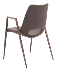 Desi Brown & Walnut Dining Chair (Set of 2) - Ornate Home