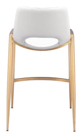 Desi White & Gold Counter Stool (Set of 2) - Ornate Home