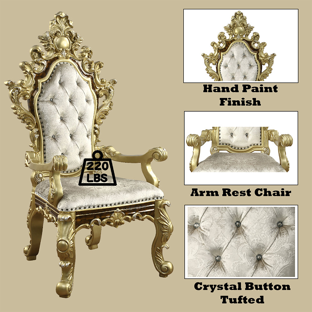 Desiderius Antique Gold Arm Chair (Set Of 2) - Ornate Home