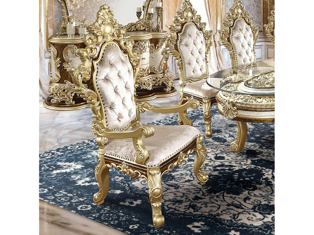 Desiderius Antique Gold Arm Chair (Set Of 2) - Ornate Home