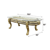 Desiderius Antique Gold Dining Table - Ornate Home