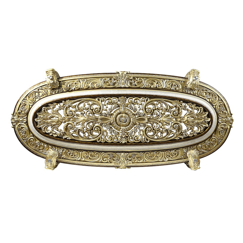 Desiderius Antique Gold Dining Table - Ornate Home
