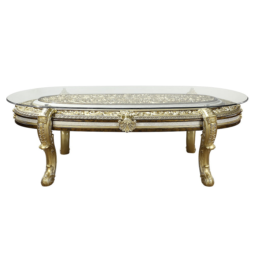 Desiderius Antique Gold Dining Table - Ornate Home