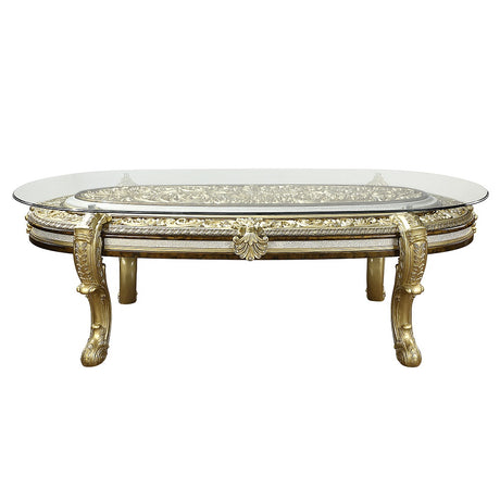 Desiderius Antique Gold Dining Table - Ornate Home